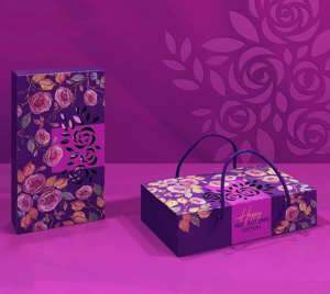 Hộp trung thu 2 bánh cao cấp Gấm hoa