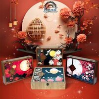 Hộp Trung Thu 6 Bánh Hình Chữ Nhật Bằng Gỗ HAMET. Khắc Logo Theo Yêu Cầu, Vỏ Hộp Bánh Trung Thu Mới 2024