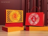 HỘP TRUNG THU 6 BÁNH MINI – PHÚ QUÝ ( ĐỰNG BÁNH 50G-80G)
