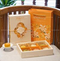 HỘP TRUNG THU 6 BÁNH NHỎ LY VÀNG - BÁNH 50-75GR