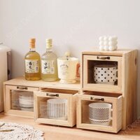 Hộp Tủ Gỗ Mini Có ngăn kéo mica trong suốt – Lưu Trữ Gọn Gàng, Tinh Tế & Đa Năng