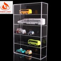 Hộp tủ mica trong suốt nhiều ngăn trưng bày mô hình, ô tô, sản phẩm