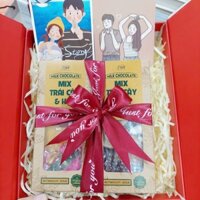 [Hộp+Túi Quà+Thiệp Valentine] Quà tặng Socola đen, sữa mix đủ vị cho ngày sinh nhật, Lễ tình nhân 14/2
