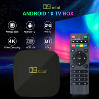 Hộp TV thông minh Android 10 Mini D9 Cortex-A53 Bốn lõi Amlogic S905 Bộ phát đa phương tiện BT 4.1 Dual Wifi 4G 5G HD 4K