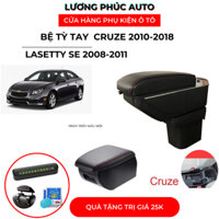 Hộp Tỳ Tay, Bệ Tỳ Tay Cruze 2011-2020,LACETTI SE, NHẬP 2009-2011 có cổng USB lắp đặt dễ dàng-kèm quà tặng trị giá 25k