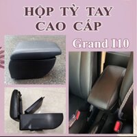 Hộp tỳ tay, bệ tỳ tay Grand i10 2015-2020 Cao Cấp Màu Đen M03 có cổng sạc USB tiện lợi, lắp đặt dễ dàng