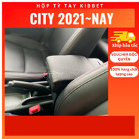 Hộp tỳ tay Honda City 2021-2024 E&G tự lắp Kibbet loại 1490 thiết kế theo xe ko khoan bắt vít có 4 cổng sạc USB - OTO4S