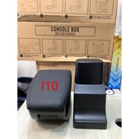 HỘP TỲ TAY HUYNDAI GRAND I10 CAO CẤP DA THẬT -ĐEN M03 2014-2020