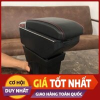 Hộp tỳ tay ô tô Honda City 2014-2019 tích hợp 7 cổng USB: Màu Đen và Be