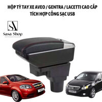 Hộp tỳ tay xe Aveo / Gentra / Lacetti cao cấp tích hợp cổng sạc USB - Bảo hành 12 tháng sasa.boutique NEW