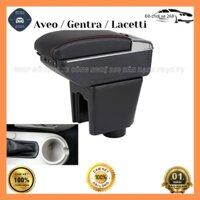 Hộp tỳ tay xe Aveo / Gentra / Lacetti cao cấp tích hợp cổng sạc USB - Bảo hành 12 tháng