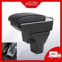 Hộp Tỳ Tay Xe Grand i10 màu đen, có cổng USB lắp đặt dễ dàng