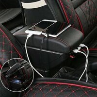 Hộp tỳ tay xe HYUNDAI GRAND i10 cao cấp tích hợp 7 cổng sạc USB - NHIỀU MÀU