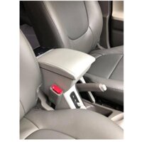 Hộp Tỳ Tay Xe Morning và i10 2012 đến 2019 Màu GHI Mẫu GỖ có cổng USB lắp đặt dễ dàng