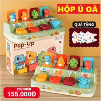 Hộp ú oà mở ra các con vật ngộ nghĩnh, đồ chơi POP-UP rèn luyện phản xạ tay mắt cho bé, Đồ chơi Montessori từ 1 - 3 tuổi
