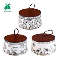 Hộp và tay cầm trà Kesoto có nắp đậy Bình đựng thức ăn cho thức ăn bột ngũ cốc
