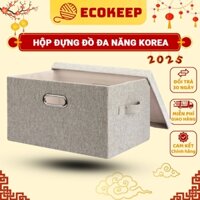 Hộp Vải Đựng Đồ Đa Năng KOREA, Hộp Đựng Quần Áo Đồ Dùng Vải OXFORD 600D ECOKEEP Cao Cấp Tiện Lợi