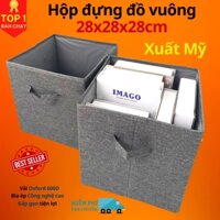 Hộp vải đựng đồ đa năng xuất Mỹ Royexe, Hộp vải đựng đồ TD4 sang trọng kích thước 28x28x28cm - Hàng cao cấp chính hãng miDoctor - 1c TD4