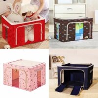Hộp Vải đựng Quần áo Chăn màn Ga Gối Đa năng Khung Thép kim loại gấp xếp gọn Size Lớn