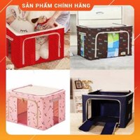 Hộp Vải đựng Quần áo Chăn màn Ga Gối Đa năng Khung Thép kim loại gấp xếp gọn Size Lớn
