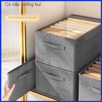 Hộp vải đựng quần áo chia ngăn có thể gấp gọn, Tủ Quần Áo Hộ Gia Đình Hộp Bảo Quản Quần Áo Quần Hộp Sắp Xếp Có Thể Gập Lại Hộp Bảo Quản Vải Có Nắp Có Thể Gập Lại