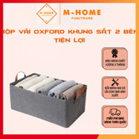 Hộp Vải Đựng Quần Áo Khung Sắt M-HOME FURNITURE Giỏ Vải Có Khung Sắt, Thùng Vải Đựng Đồ Khung Sắt Trượt Dễ Dàng Sử Dụng