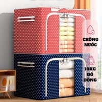 Hộp Vải Đựng Quần Áo Túi Vải KHUNG THÉP, Túi Đựng Đồ Quần Áo Gấp Gọn, Hộp Vải Đựng Quần Áo