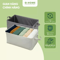 Hộp vải xếp quần áo ngăn nắp Ghome thùng vải đựng đồ chữ nhật kèm khung sắt vải canvas gấp gọn TV23M5