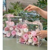 Hộp vali mica - Hộp mica trưng bày hoa tươi- hoa khô- Hộp mica đựng quà tặng