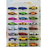 Hộp/ Vali nhựa để trưng bày và lưu trữ 48c xe mô hình Hot Wheels hoặc gấu Bearbrick (KHÔNG BAO GỒM XE)