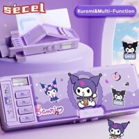 Hộp văn phòng phẩm SECEL, Bút chì hai lớp có khóa mã kép, Kuromi / Cinnamoroll dung lượng lớn / Hộp bút nhựa giai điệu Văn phòng trường học