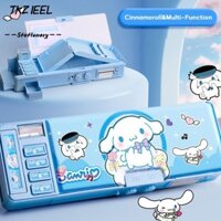 Hộp văn phòng phẩm TKZIEEL, Bút chì khóa mã hóa kép bằng nhựa, Phim hoạt hình Kuromi / Cinnamoroll / Melody Túi đựng bút hai lớp