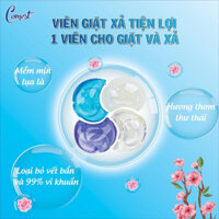 Hộp Viên Giặt Xả Comest Storm 4 Trong 1 Hương Nước hoa Thơm Mát (30 Viên/Hộp)(1 viên giặt được 5-6kg quần áo)