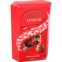 HỘP VIÊN SOCOLA SỮA / KEM DÂU Lindt Lindor, Milk / Strawberries & Cream / Assorted Collection, 197g