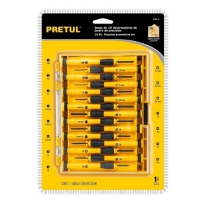 Hộp vít đồng hồ 15 chi tiết cán nhựa Pretul J-DEJ-15