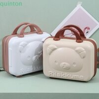 Hộp Vuông Đựng Đồ Trang Điểm Có Khóa Mật Khẩu Họa Tiết Gấu Rilakkuma Thời Trang Ốp