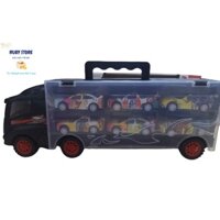 HỘP XE CONTAINER CHỞ 6 XE HƠI GRAFFITI (mô hình)