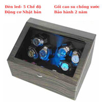 Hộp xoay đồng hồ - Lên dây cót đồng hồ cơ Automatic - Chức năng Đèn led, 4 chế độ xoay