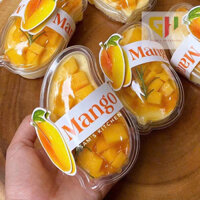 Hộp xôi xoài kèm tem XY588 đựng xôi xoài, hộp trái xoài đựng bánh tiramisu, panna cotta, chesse cake