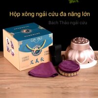 Hộp xông ngải cứu đa năng spa dưỡng sinh. Xông ngải cứu lưng, bụng vai gáy ( tặng kèm 54 viên ngải)