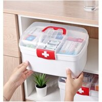 Hộp Y Tế Đựng Thuốc Tủ Thuốc Y Tế Gia Đình Nhiều Ngăn Mini ZA19