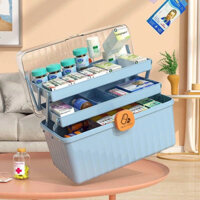 Hộp y tế gia đình tiện dụng, hộp đựng thuốc và dụng cụ y tế, hộp y tế cá nhân mini