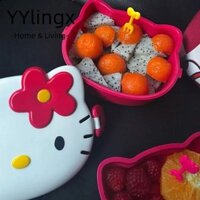 Hộp YYLINGX Bento, Hộp cơm trưa Hello Kitty dung tích lớn Anime Sanrio, Hộp cơm trưa du lịch di động dễ thương Phim hoạt hình Kawaii Sinh viên Hộp trái cây kín