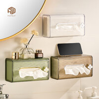 HOPEUP 1 Bộ Hộp Khăn Giấy Treo Tường 2 Miếng Dán Không Dấu Vết Bảo Quản Phòng Khách Phòng Ngủ Khăn Lau Ướt Hộp Giấy Khăn Ăn Cho Cuộc Sống Hàng Ngày