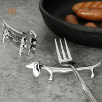 Hopeup 4 Đũa Giá Đỡ Dễ Thương Dachshund Hình Hươu Hợp Kim Kẽm Thìa Nĩa Đứng Đũa Còn Lại Gối Nhà Bếp Tiện Ích