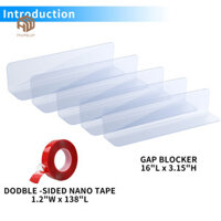 HOPEUP 5 Miếng cản ghế Sofa Acrylic có băng dính chắc chắn Tấm cản dưới giường trong suốt ngăn chặn mọi thứ chui vào đồ nội thất cho sàn bề mặt cứng