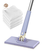 Hopeup Cây lau nhà Mini đổi vải tự động Cây lau bụi phẳng rảnh tay với đầu xoay 360 độ Cây lau nhà lau sàn dùng một lần