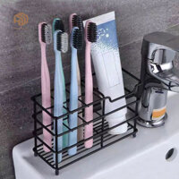 Hopeup Giá đỡ bàn chải đánh răng thông gió Dung tích lớn Thiết kế rỗng Bàn chải đánh răng điện Giá đỡ kem đánh răng Phụ kiện phòng tắm Người tổ chức