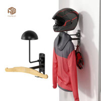 HOPEUP Giá đỡ bảo quản mũ bảo hiểm xe máy treo tường có giá treo áo xoay 180 độ Chịu lực mạnh Lắp đặt dễ dàng Giá đỡ mũ bảo hiểm kim loại