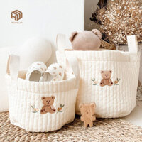 HOPEUP Giỏ đựng đồ Họa tiết mềm Ứng dụng rộng rãi bằng vải Cotton Các loại Hộp sắp xếp hoạt hình Đồ dùng gia dụng